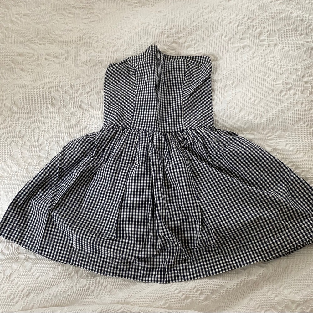 Abercrombie and Fitch strapless gingham dress